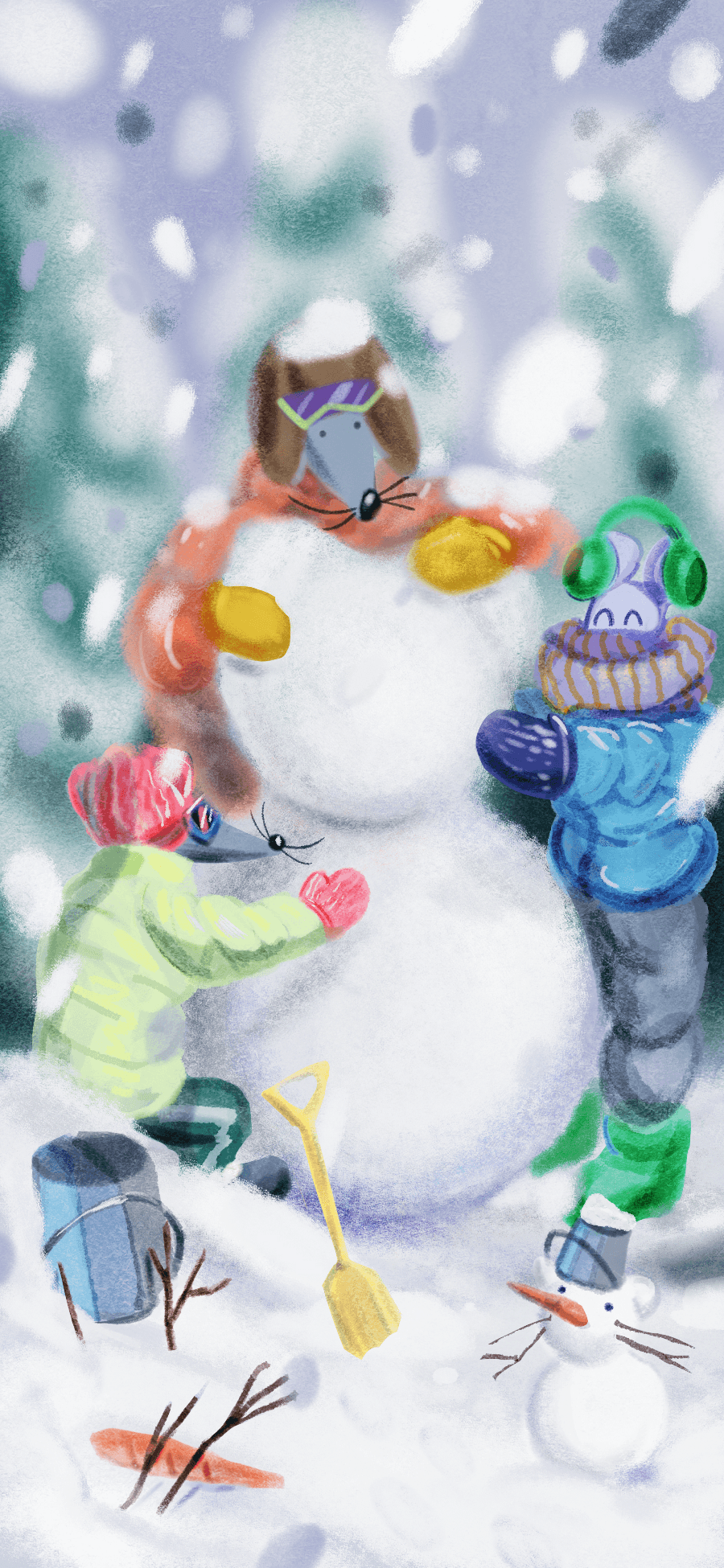 冬の壁紙ロゴなし